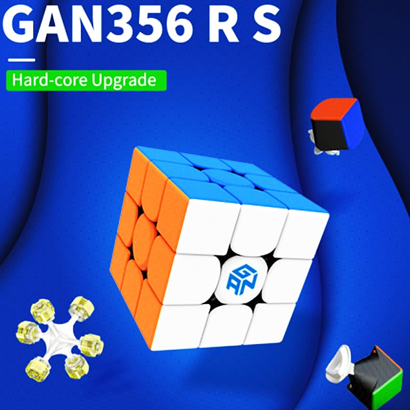 Bucubke GAN 356 RS 3x3 Stickerless Speed Magic Cube GAN356 RS 3x3x3 Competition Puzzle Cube