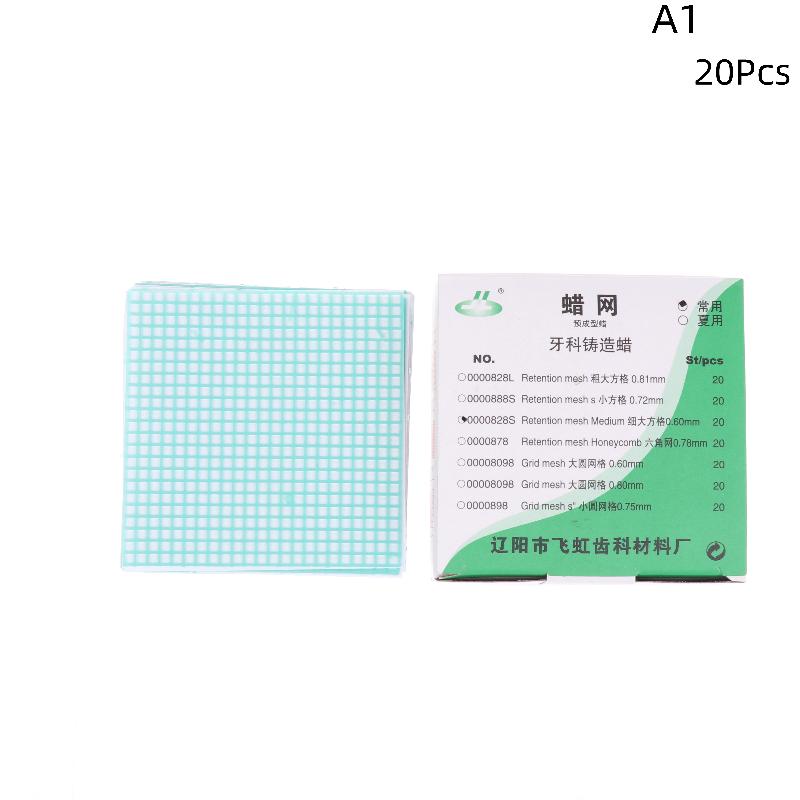 1 Box Dental Lab Wax Mesh Square Grid With Hole Shape Sheet For Cast Metal Partial Design Dental Laboratory Material
