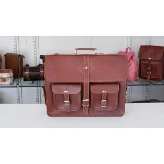 Handmade Men's Family Gift Laptop Messenger Briefcase Bag Satchel