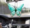 Light Green Asymmetric Butterfly Car Pendant Car Rearview Mirror Pendant Holiday Decoration Gift Couple Gift Fashion Keychain