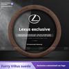 Applicable to Lexus steering wheel covers for models such as ES200, ES300h, RX350, NX200CT, and UX260, featuring faux leather de