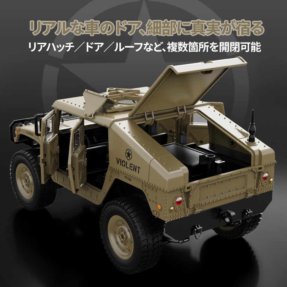 ZAVEN Large RC Military Popular 34cm RC Armored Vehicle for LED Remote Control Toy Includes 2 Suitable for Boys Years Perfect for and As a Gift for