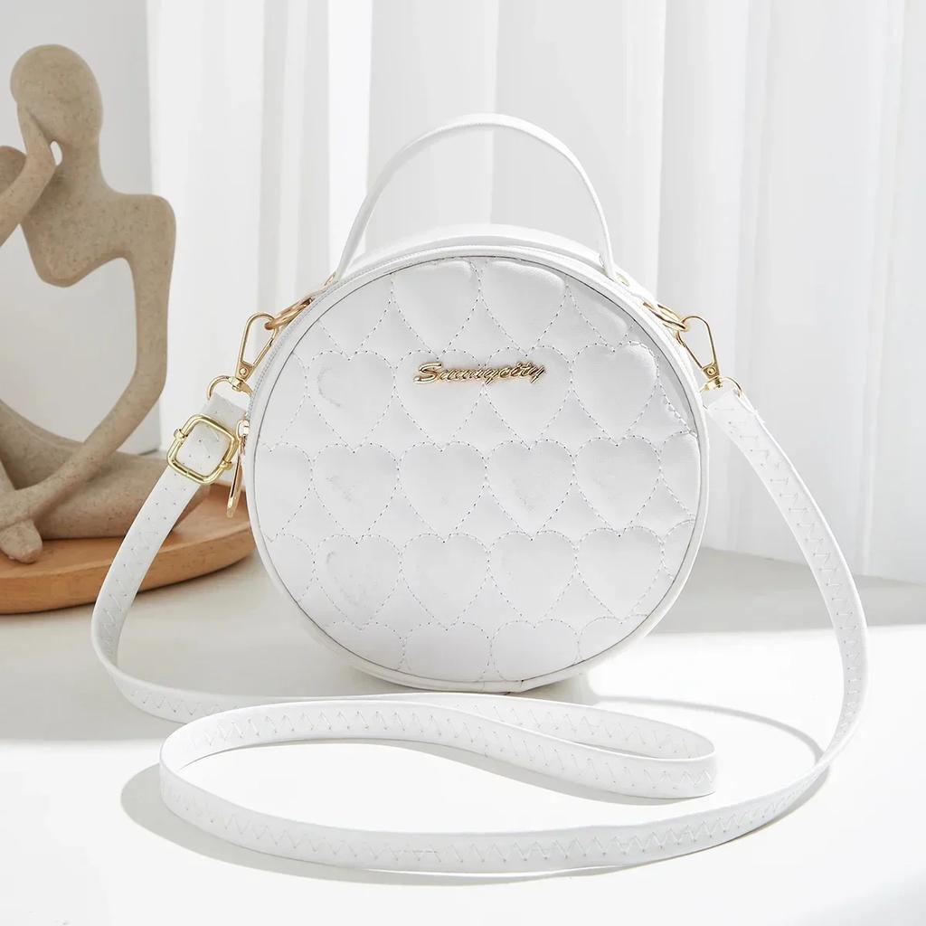 Láska Vyšívaná Malá Kulatá Kabelka pro Ženy  Ženská Kabelka  Tašky přes Rameno  Nová Vůně Malá  Temperamentní Crossbody Kabelka  Módní Trend