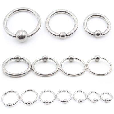Alisouy 1pc G23 Titane Captif Cerceau BCR Sourcil Tragus Fermeture Barre Lèvres Nez Anneaux Oreille Segment Piercing Bijoux de Corps