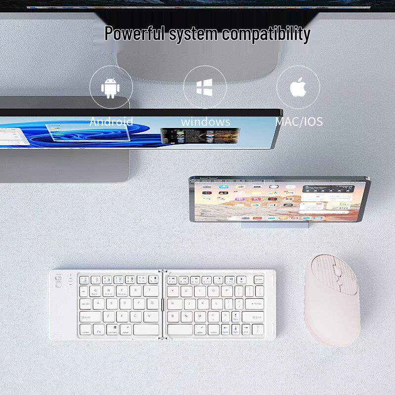 Jingzun Portable Folding Bluetooth Keyboard for Mobile & Tablet
