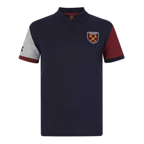 West Ham United FC Men's Contrast Sleeves Polo Shirt