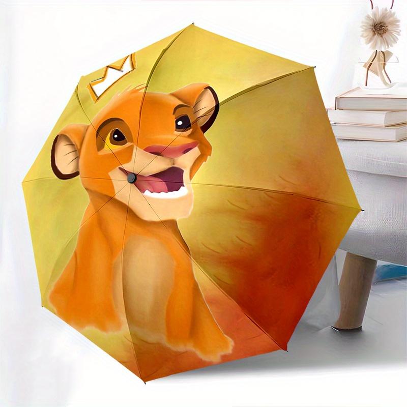 Lion King, Simba Themed Automatic opening and closing folding umbrella, 8 rib windproof, compact travel design, suitable for all occasion |