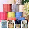 Fil de Rafia Mat 600M 330g Fibre Végétale Artificielle Fil à Crochet pour Tricot DIY Chapeaux de Paille Sacs à Main Rangement Articles Ménagers