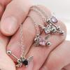 2 In 1 Angel Heart Wing Earrings Pendant Tassel One-piece Earring Helix Double Piercing Earring Chain Cartilage Dangle Earrings