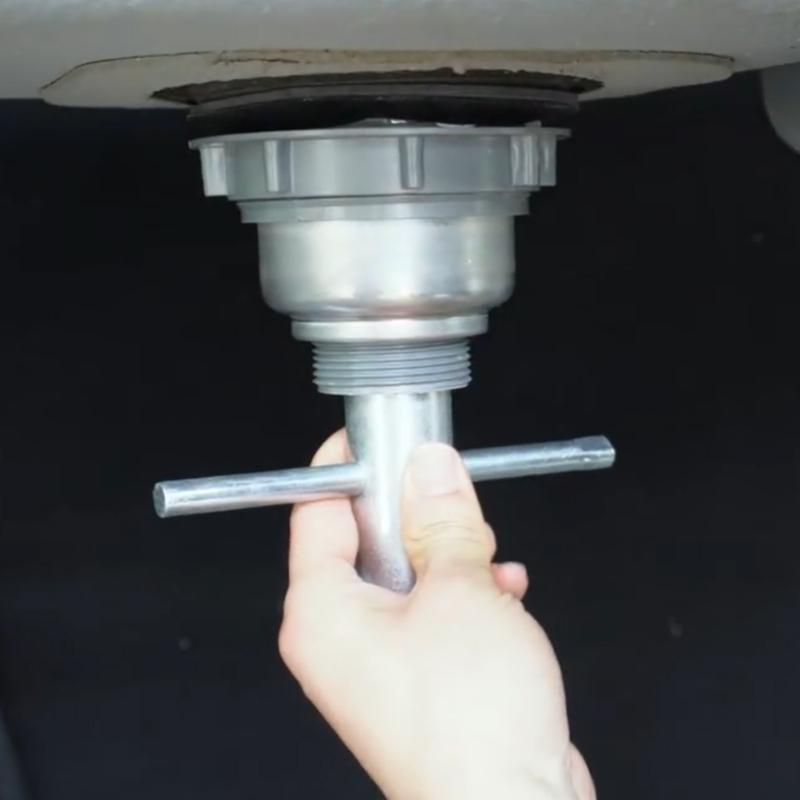 Double Ended Basket Strainer Wrench Mechanical Manual Plumbing Repair Tool For Bathtub Drain Bathroom Maintenance