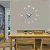 Creative Deer Head Wall Clock Frameless DIY Wall Mute Clock 3D Surface Sticker Home Wall Decor