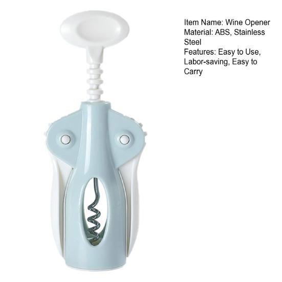 Bottle Opener Comfortable Grip Non-Slip Reusable Manual Spiral Design Wine Opener Wine Cork Remover Home Supply