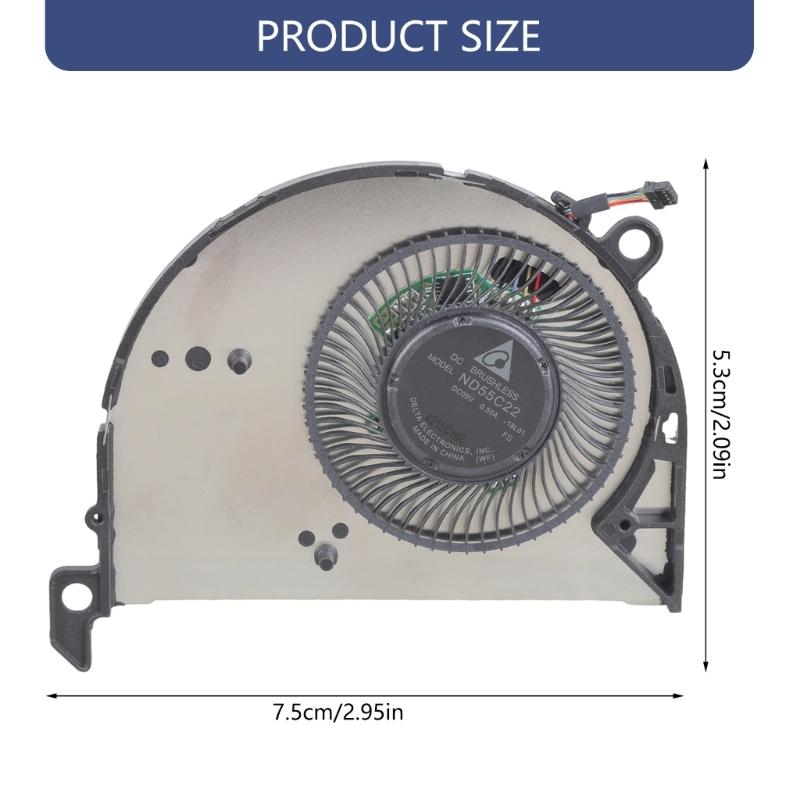 Durablity Metal Heatsink Cooling Fan For Laptop Replacement Quiet Operations Easy Maintenance Stable Heat Dissipation