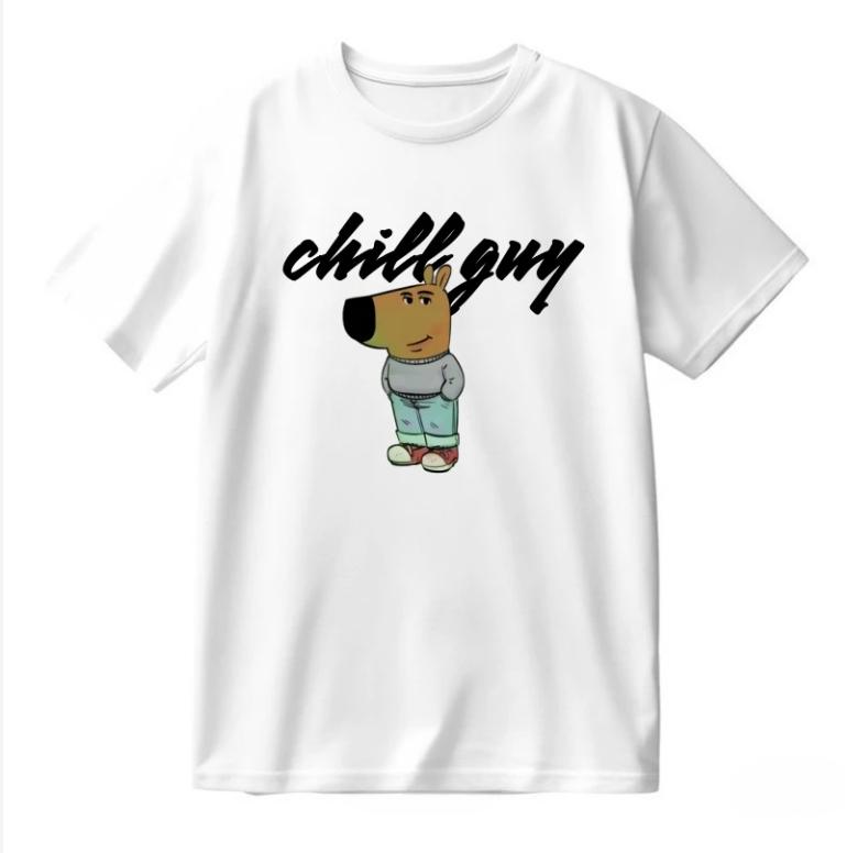 Chill Guy Calm Dog Foreign Hit Emoji Image Same Style Accessories Printed Unisexs And Unisexs TShirts