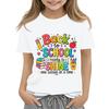 Children's Casual and Fashionable Round-Neck Printed Short-Sleeve Top for Back-to-School