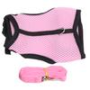 Pet Pink Mesh Traction Harness Chest Back with Leash for Rabbit Guinea Pig Pet SupplyL Pink