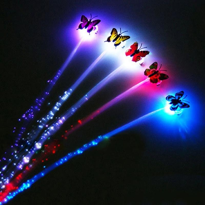 Led Hair Chains For Braids Hair Accessories Braid Luminous Braiding Hair Led Hair Lights Fiber Optic Hair Headpiece
