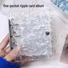 Crystal Ripple Acrylic Card Binder: Portable 3-Inch One-Pocket Polaroid Album