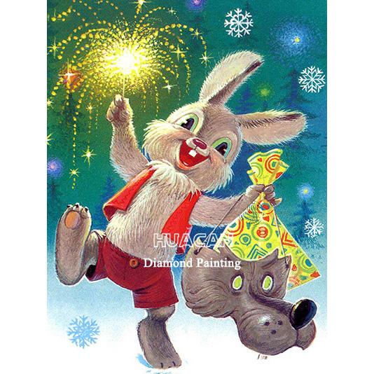 

Алмазная живопись своими руками Милые маленькие животные Набор для вышивания крестом Мозаичное искусство Алмазная живопись Полная выкладка Алмазное украшение для дома Round 30x40cm