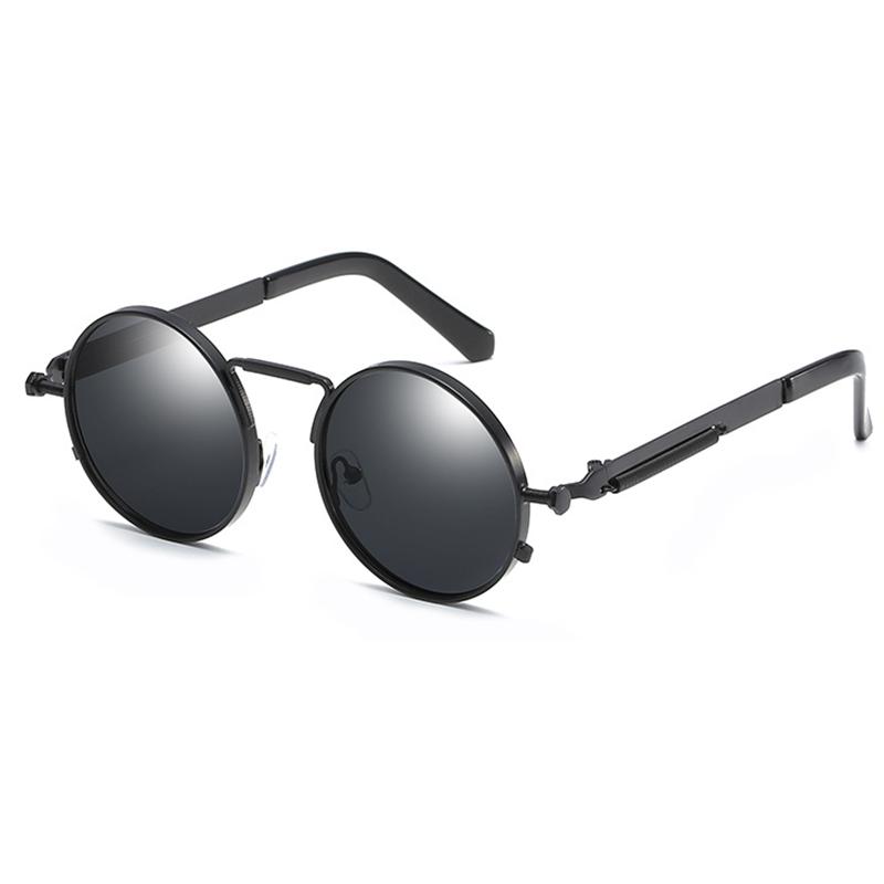 Retro Punk Spring Leg Round-shaped Glasses Men s Metallic Nearsightedness Lens Corrective Ladies 0 -0.5 -0.75 To -6.0 0