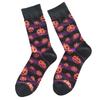 Halloween Party Pumpkin Bat Print Men Breathable Cotton Middle Tube Crew Socks