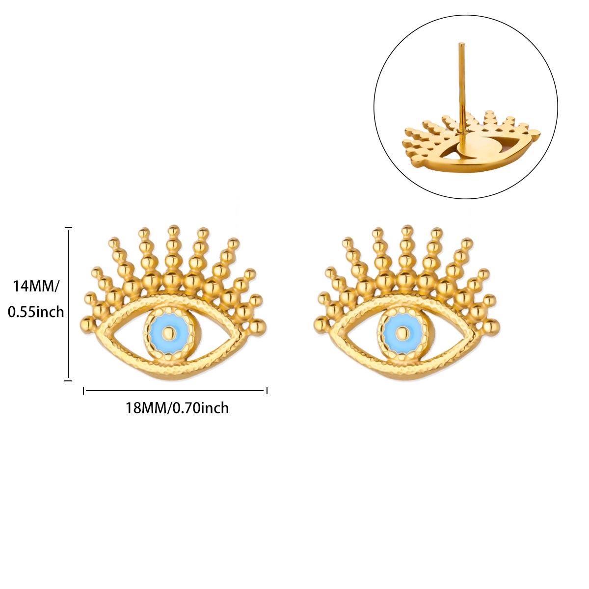 

Бесплатная доставка Готические серьги-капли масла со злым глазом для женщин Серьги-пусеты из нержавеющей стали для пирсинга Тренд 2025 Свадебный циркон