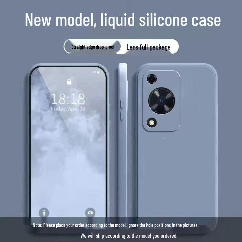 Huawei Enjoy 70s Solid Color Silicone Case - Liquid Full Coverage, Anti-fall, Soft Edge.
