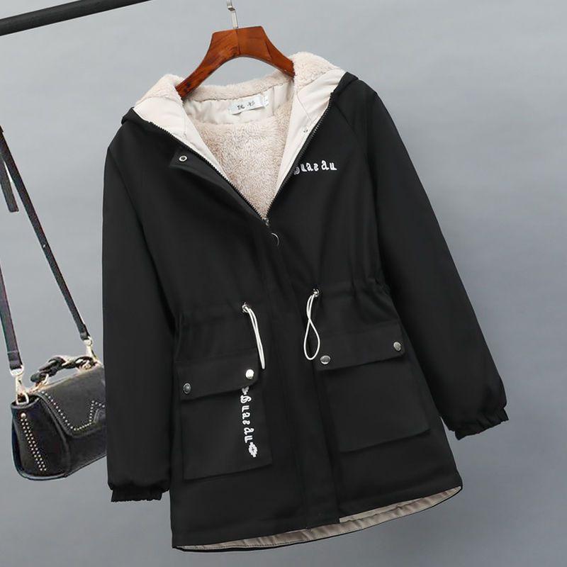 Jacket Women's New Versatile Casual Short Loose Hooded Trench Coat Women's Autumn and Winter Clothing