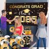 Graduation Decorations Blue Themed Set - Congrats Grad Banner, Class Of 2025 , Balloons & Streamers Kit - Complete Party Supplies For High School &