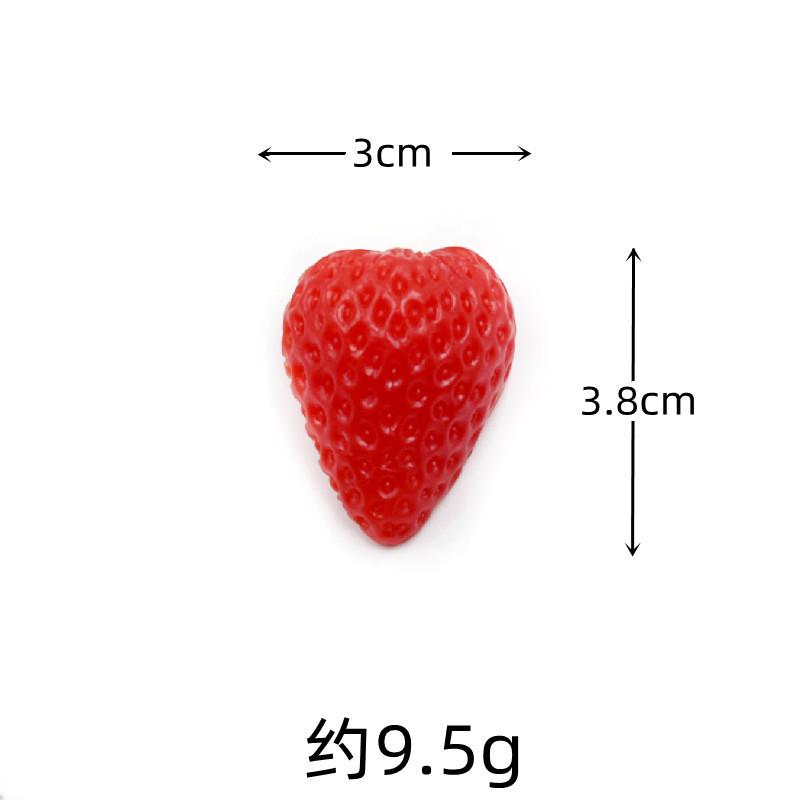 10Pc Simulation Fruit Block PVC Fake Strawberry Hami Melon Granules Artificial Food Model Crafts Photo Props DIY Cake Decoration