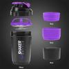 Protein Shaker Bottle Shake Cup for Powder with Storage Sports Water Bottle Non Slip Twist Off Pill Tray Leak for Protein Mixes