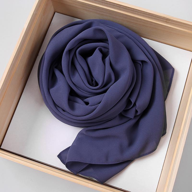 Big Size Long Hijab Premium Heavy Chiffon Scarf Malaysian Muslim Hijab Long Shawl Plain Wraps Tudung Bawal 2M*72CM