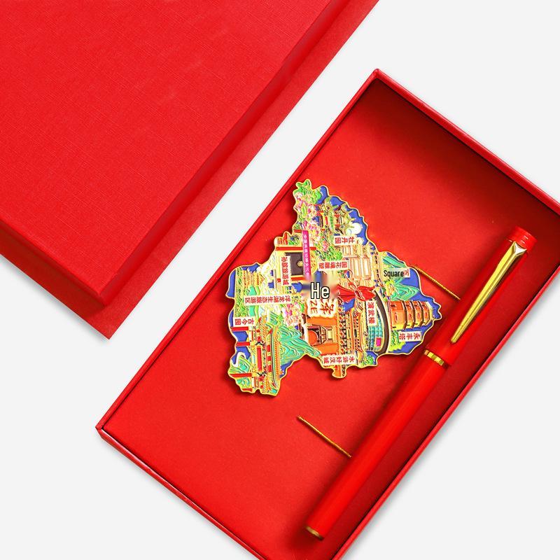 Binzhou Gelber Fluss Turm Magnet, Haifeng Pagode & Zhonghai Park. Kulturtourismus-Geschenk.