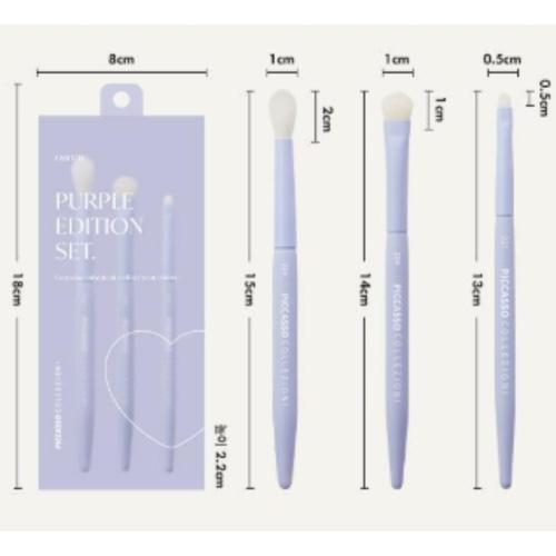 PICCASSO Collezioni Eyeshadow Brush Set 3items [Purple Edition]