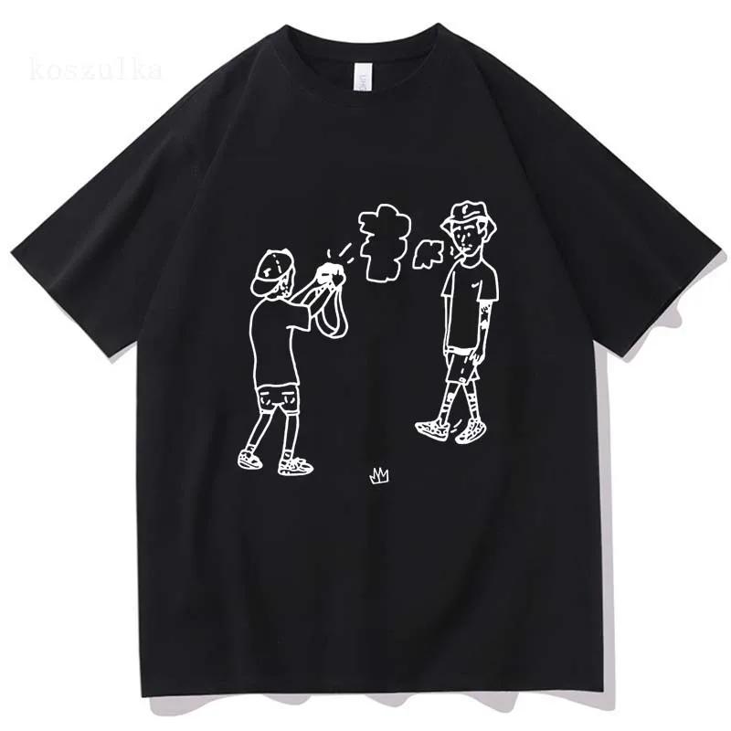 Streetwear Hip Hop Tees Round Neck Casual Top Player Hater Rels Tshirts Summer Sleeve Tee-shirt Summer Round Neck Breathable Top