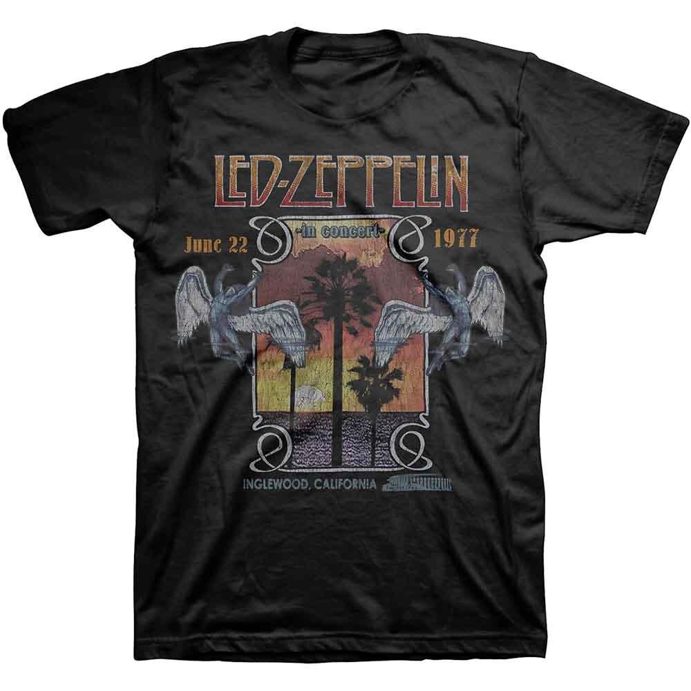 Led Zeppelin Inglewood Unisex TShirt Black M 100 Cotton Regular S