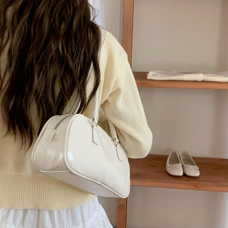 Women Korean Style Casual White Baguette Bag Lady Simplicity Vintage Versatile Shoulder Bag Female Trendy Valentine Day Gifts