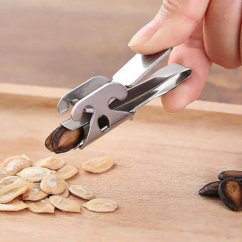 Creative Fashion 1PC Sheller Nut Opener Melon Seed Plier Clamp Pistachio Opener Sunflower Seed Peeler Walnut Pine Cracker Kitche