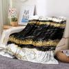 Marble Blanket Marbling Plush Nap Blanket Soft Lightweight Fluffy Flannel Fleece Throw Blanket for Sofa Couch Bed Camping Travel