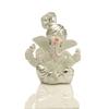 Ganesh Idol for Gift,Silver Plated Terracotta Lord Ganesha Murti for Car Dashboard Home Decoration Items Diwali Gifts