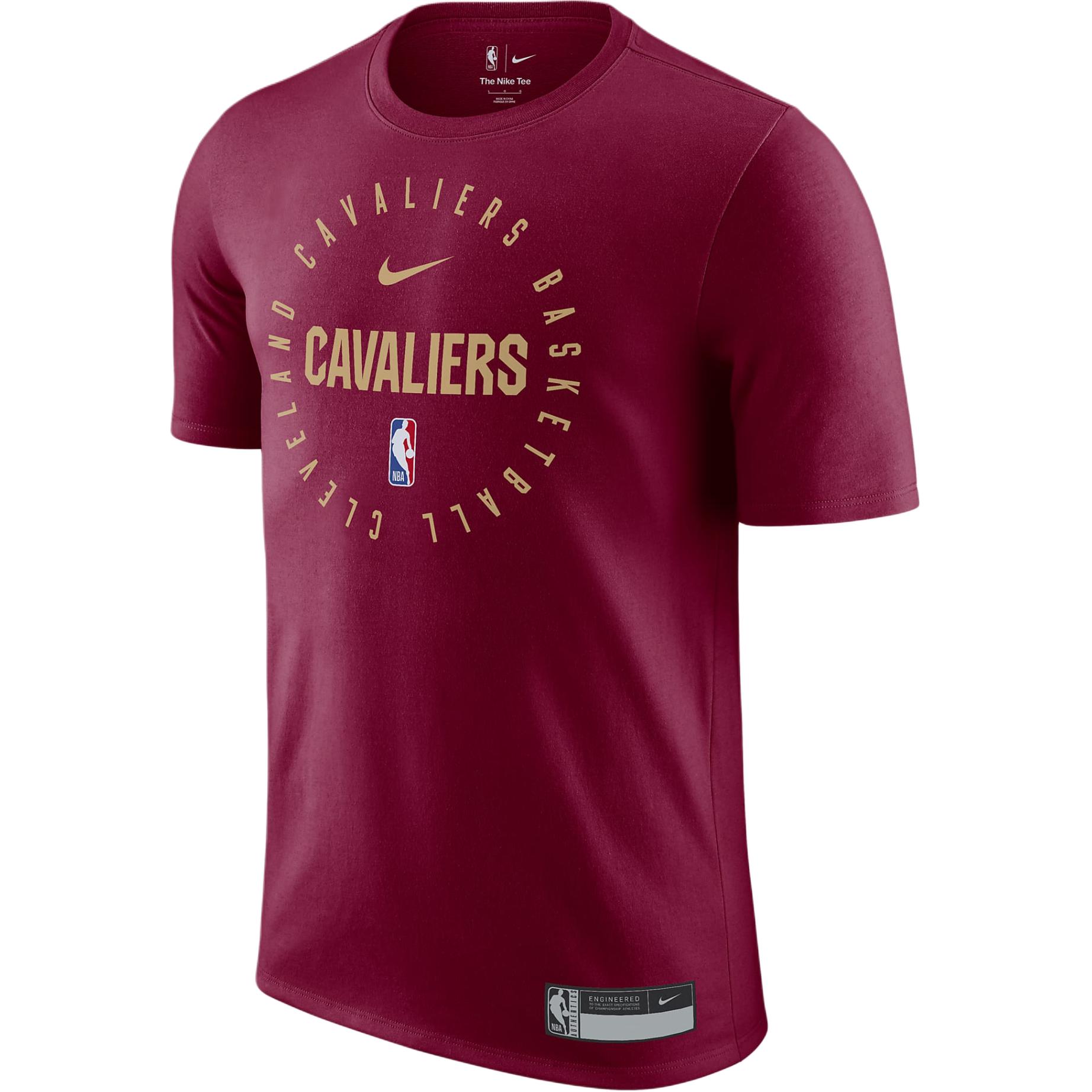 

Nike NBA Cleveland Cavaliers Logo Print Outdoor Casual Sports Crew Neck Short Sleeve Basketball Shirt Men tops Red HF1823-677 XL