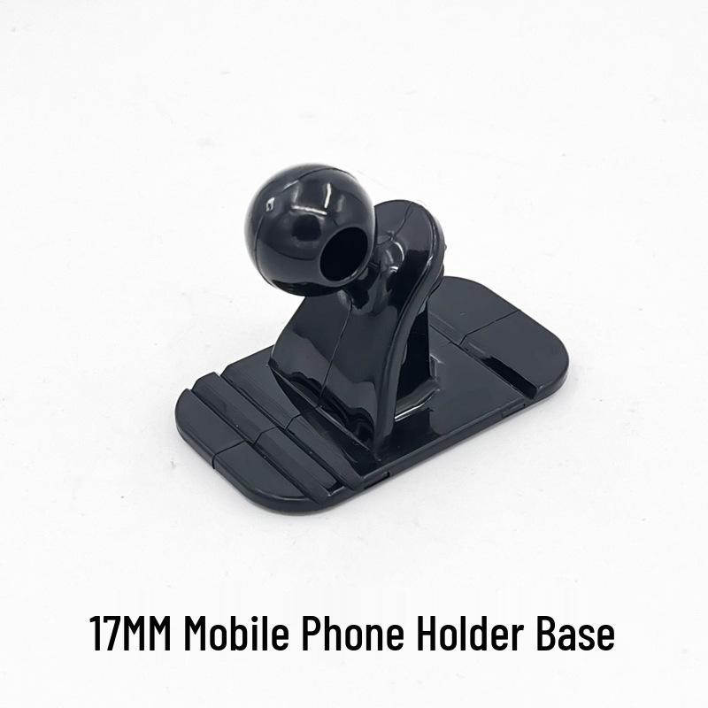 

17mm Universal Car Dashboard Ball Head Phone Mount with Double-Sided Tape for Navigation and 360° Rotation.