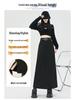 Women's High-Waist Woolen Midi Skirt - Slimming Bodycon with Slit for Autumn/Winter