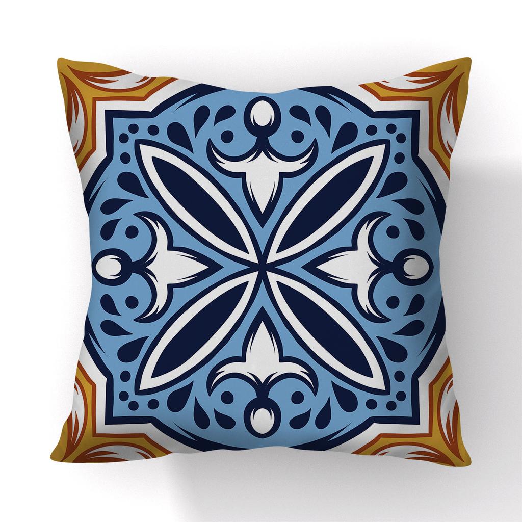 Nordic Ethnic Style Mandala Digital Printed Square Pillow Cover Linen Sofa Pillow Cushion Cover Home Furnishings