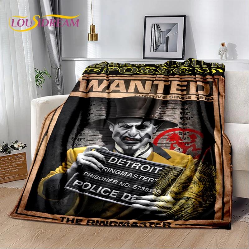 Icp Insane Clown Posse Juggalo Rap Metal Soft Flannel Blanket for Bed Bedroom Sofa Picnic,Throw Blanket for Cover Outdoors Gift