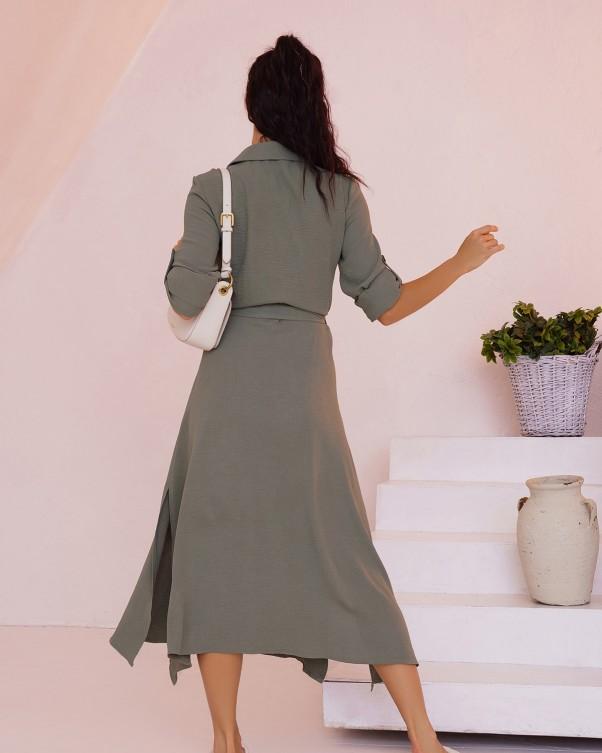 Shirt Dress with Side Slits ISSA Plus