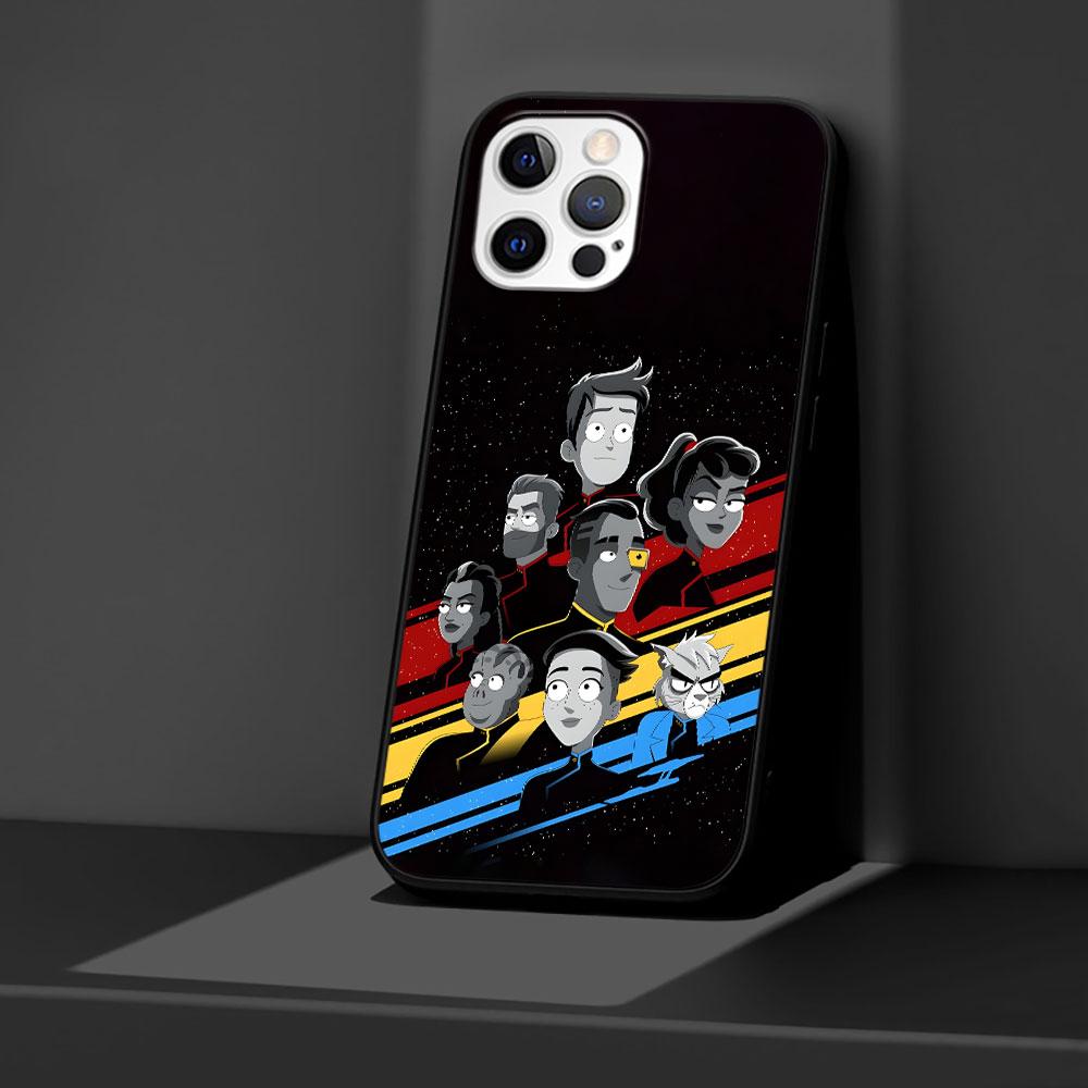 

Star Trek Lower Decks Case for Apple iPhone 13 14 Plus 11 12 Mini 15 Pro Max 7 8 SE 2020 X XS XR Silicone Black Soft Phone Cover iPhone 7(SE 2020)