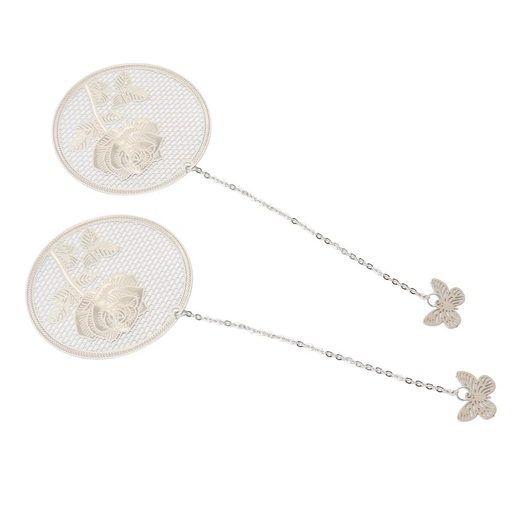 2pcs Leaf Vein Bookmark Vintage Metal Bookmark Delicate Hollow Bookmark for Readers Writers Students Teachers