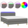 VidaXL Slat Bed Base with Mattress and LED, Upholstered Bed, Double Bed, Adult Bed for Interior Bedroom, 3133790