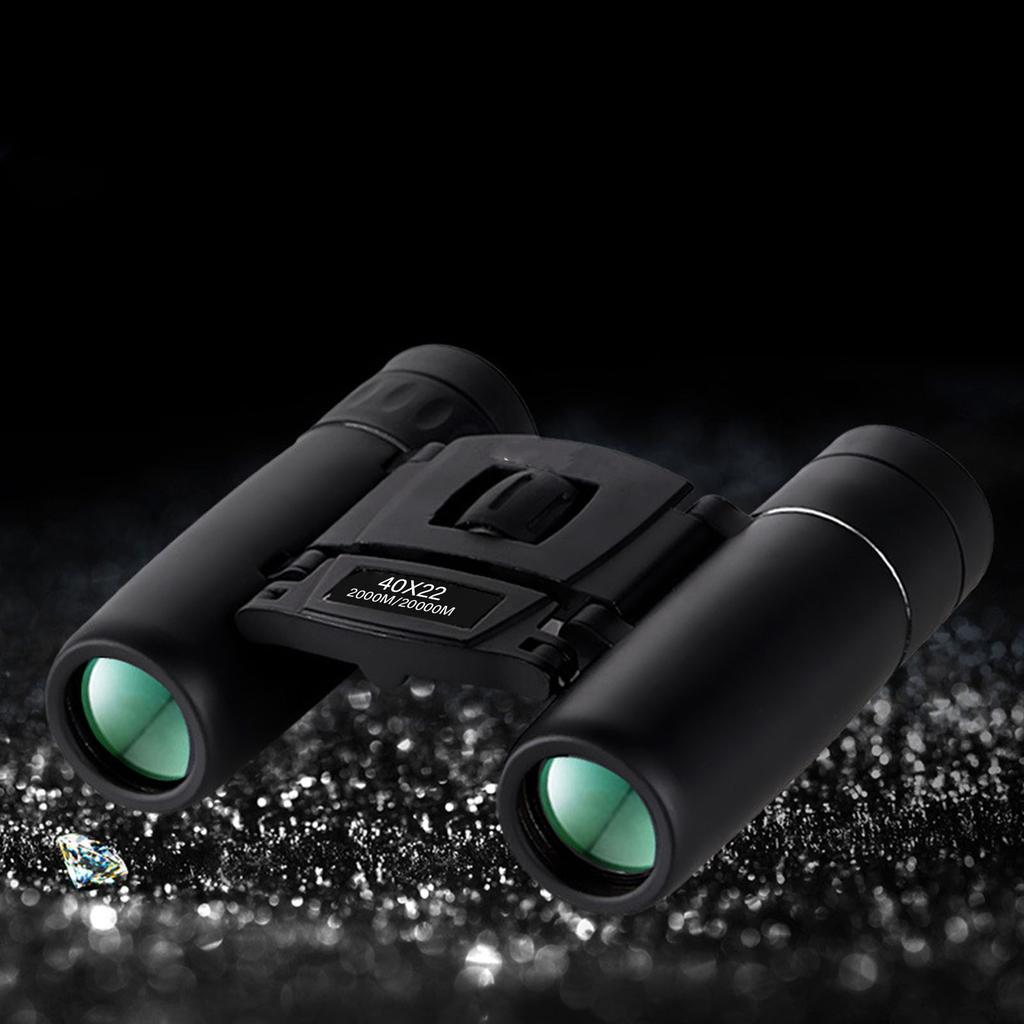 40x22 Kompaktes kleines Fernglas HD Leistungsstarkes Fernglas Schwarzes Fernglas für Vogelbeobachtung Camping